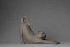 Cat Cremation Urn For Ashes "Grace" - Grey Matte | Ceramic