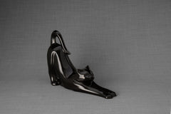 Cat Cremation Urn For Ashes "Grace" - Lamp Black | Ceramic