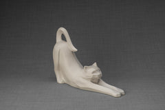 Cat Cremation Urn For Ashes "Grace" - White Matte | Ceramic