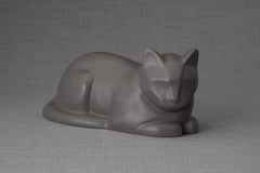 Cat Cremation Urn for Ashes - Gray Matte | Ceramic | Handmade