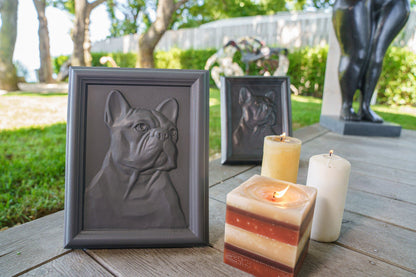 Pulvis Art Urns Pet Urn French Bulldog Pet Urn  - Grey Matte | Ceramic | Handmade