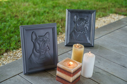 Pulvis Art Urns Pet Urn French Bulldog Pet Urn  - Grey Matte | Ceramic | Handmade