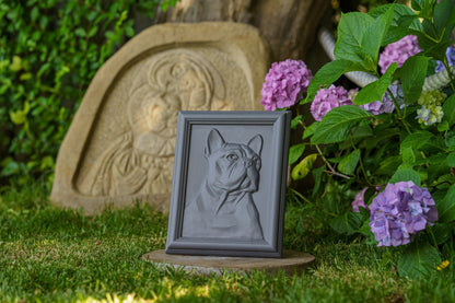 Pulvis Art Urns Pet Urn French Bulldog Pet Urn  - Grey Matte | Ceramic | Handmade