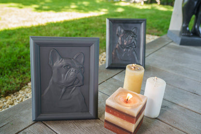 Pulvis Art Urns Pet Urn French Bulldog Pet Urn  - Grey Matte | Ceramic | Handmade
