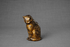HydroGraphics Mini Pet Urn "Neko - Rusty " - Ceramic | Hydro Dipping