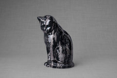 HydroGraphics Pet Urn "Neko" | Mixed Gray | Ceramic