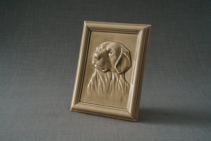 Pulvis Art Urns Pet Urn Labrador Pet Urn for Ashes - Beige Gray | Ceramic | Handmade