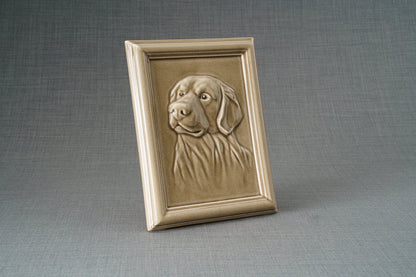 Pulvis Art Urns Pet Urn Labrador Pet Urn for Ashes - Beige Gray | Ceramic | Handmade