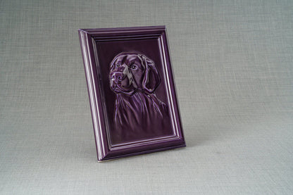 Pulvis Art Urns Pet Urn Labrador Pet Urn for Ashes - Violet | Ceramic | Handmade