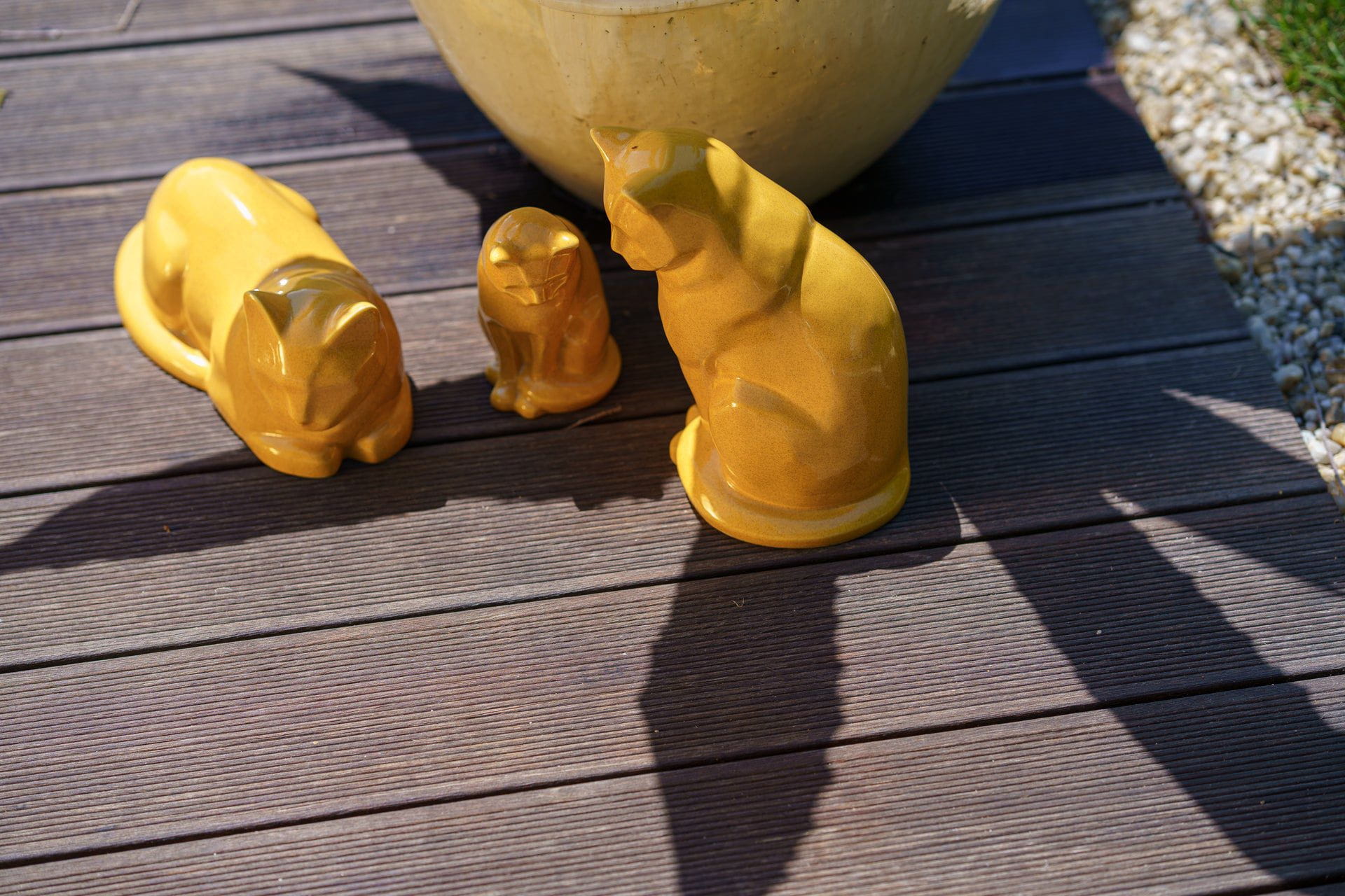 Pulvis Art Urns Pet Urn Mini Pet Urn for Ashes Neko - Amber Yellow | Ceramic | Handmade
