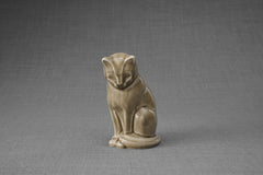 Mini Pet Urn for Ashes Neko - Beige Gray | Handmade | Ceramic