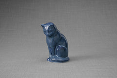 Mini urne funéraire pour animaux Neko - Bleu mélangé | Céramique | Fait main
