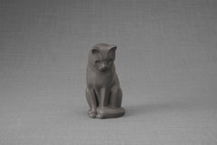 Mini urne funéraire pour animaux Neko – Gris mat | Céramique | Fait main