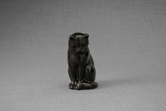 Mini urne funéraire pour animaux Neko - Lampe noire | Fait main | Céramique