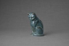 Mini Pet Urn for Ashes Neko - Oily Green Melange | Ceramic