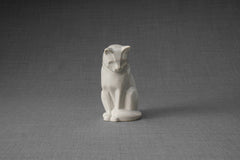 Mini urne funéraire Neko pour animaux de compagnie - Blanc | Céramique | Fait main