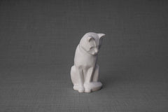 Mini urne funéraire Neko pour animaux de compagnie - Blanc mat | Céramique | Fait main