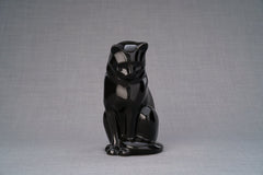 Neko Pet Urn for Ashes - Lamp Black | Ceramic | Handmade