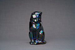 Urne funéraire Neko pour animaux de compagnie – Arc-en-ciel noir | Céramique | Fait main