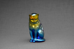 Urne funéraire Neko pour animaux de compagnie - Jaune brillant | Céramique | Fait main