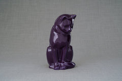 Urne funéraire Neko pour animaux de compagnie - Violet | Céramique | Fait main